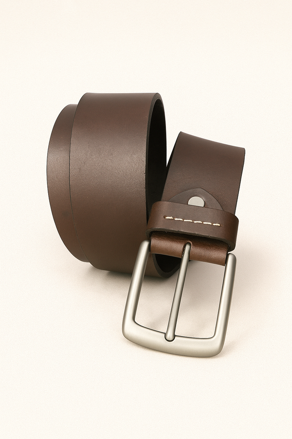 Premium Brown Leather Belt