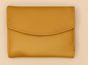 Brown & Mustard Yellow Leather Wallet