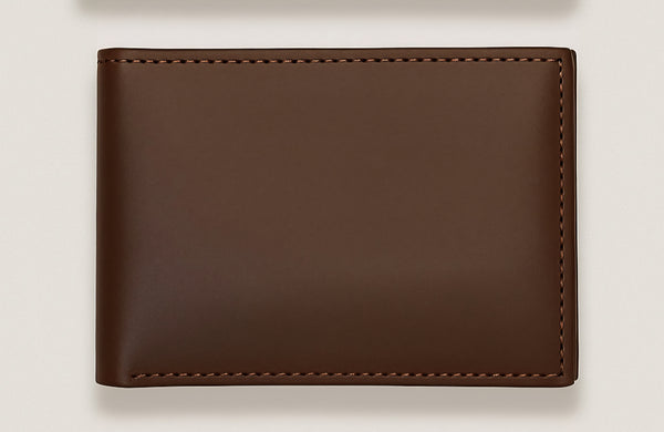 Classic Leather Bi-Fold Wallet (Black & Brown)