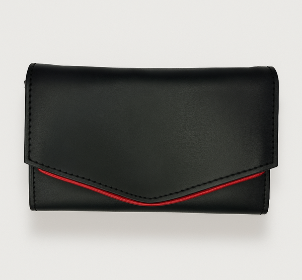 Classic Black Envelope Clutch