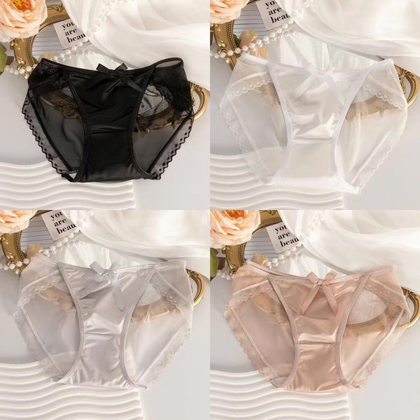 Veloura Satin Sheer Lace Panty
