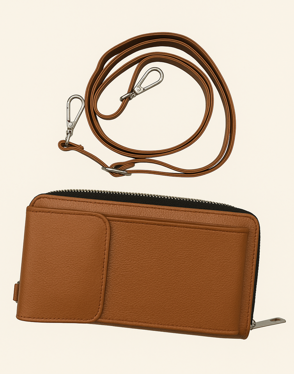 Leather Mobile Wallet Clutch