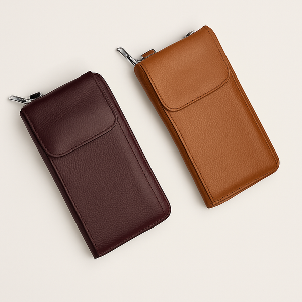 Leather Mobile Wallet Clutch
